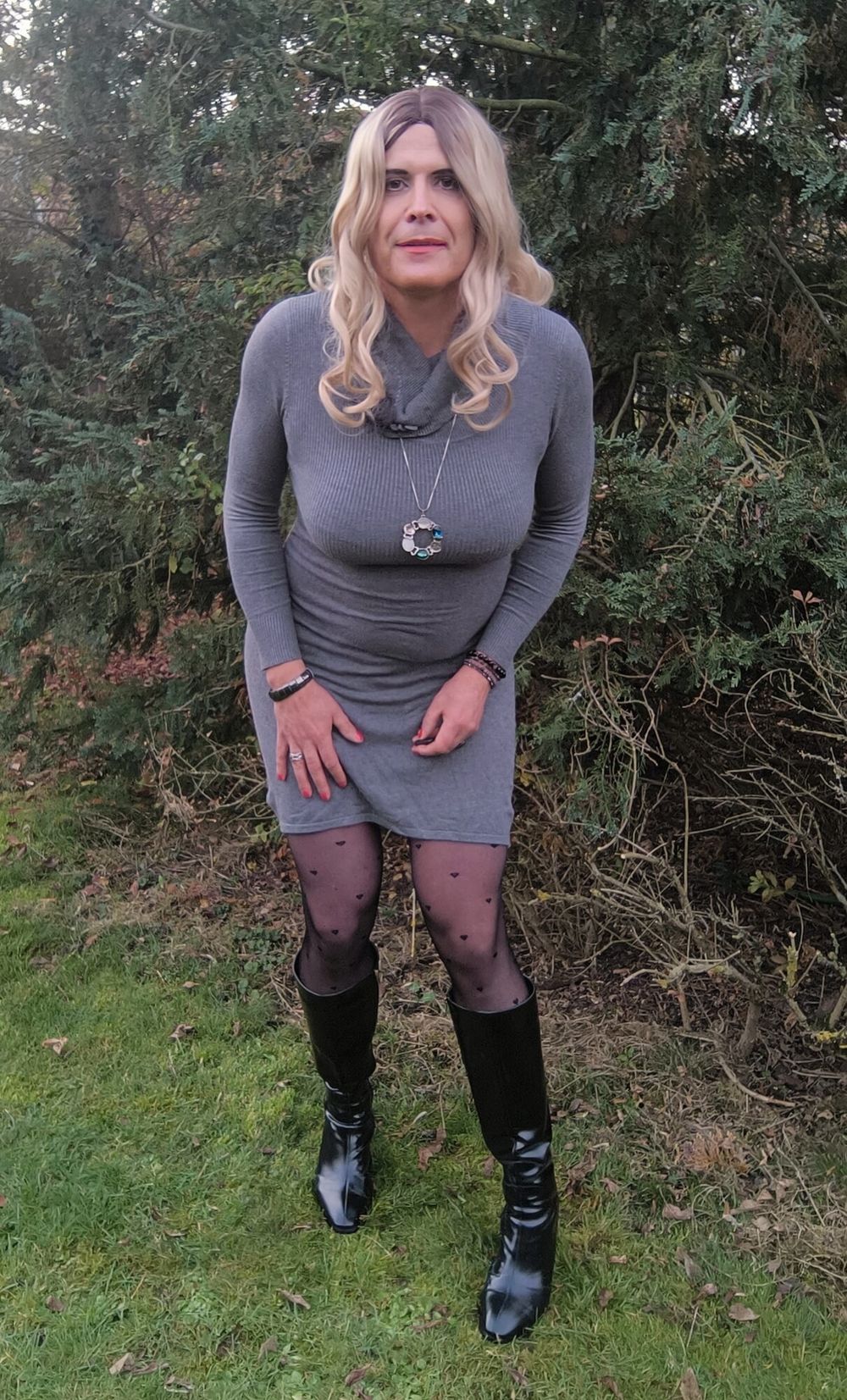 Grey sweater dress #52