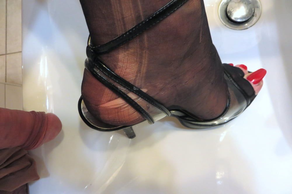 her heels and soles of feet #11