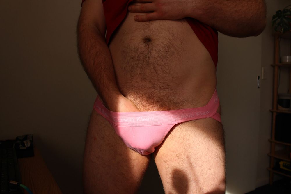 Pink Jockstrap Soft Cock #7