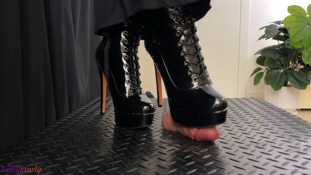 An Elegant Bootjob in Black High Heels - Trample, Crushing #6