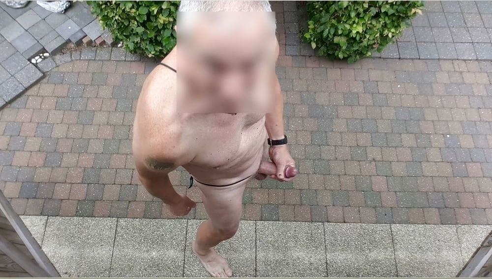 public outdoor exhibitionist bondage jerking show #5