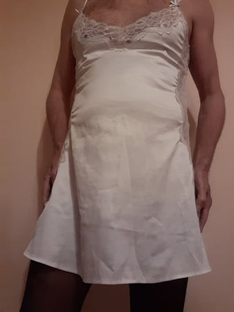 DebbieSmall in Short Nightie and Stockings