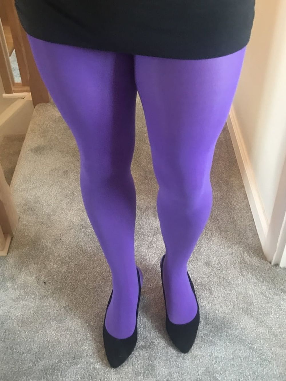 Wearing Purple tights pantyhose #50