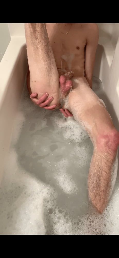 Cute Teen Boy in a Bubble Bath #5