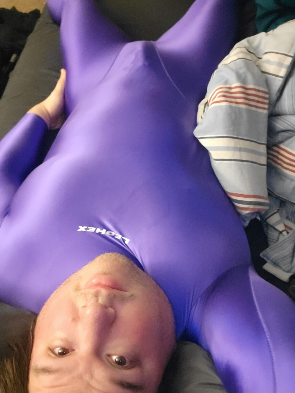 Spandexguy01234 bulging in my bodysuits  #5