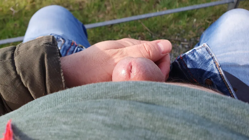 Wanking outdoors #4