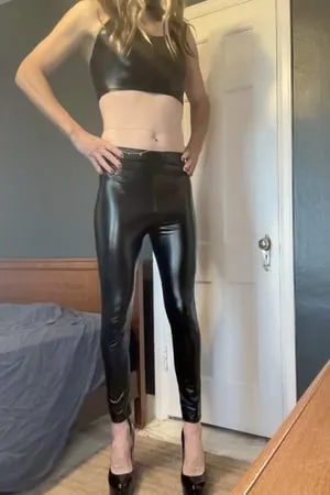 black shinny and tight         