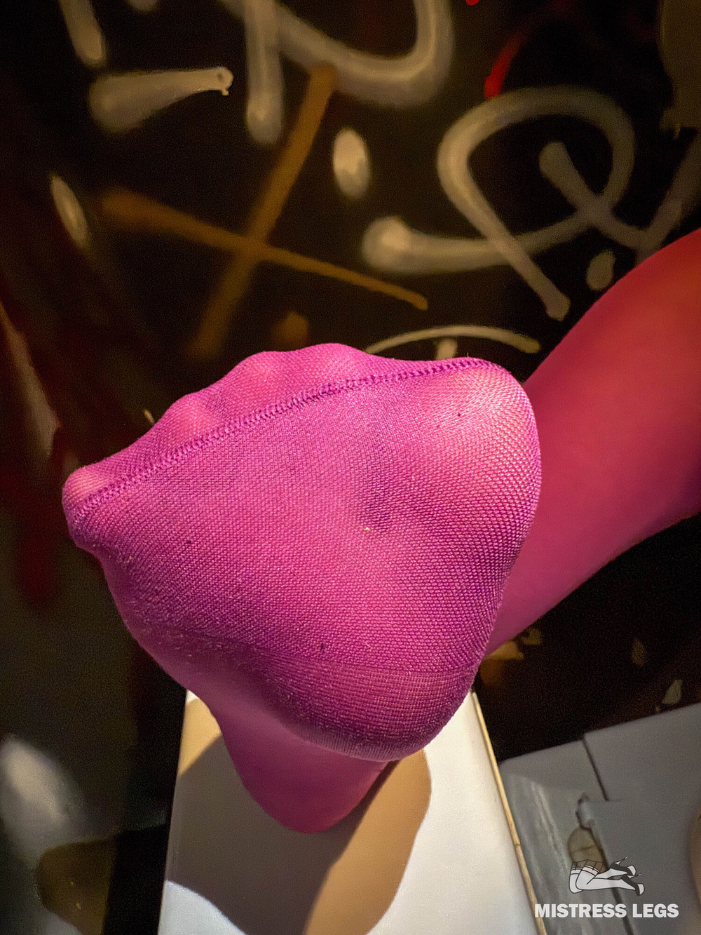 Pink Nylon Footprint on your face #9