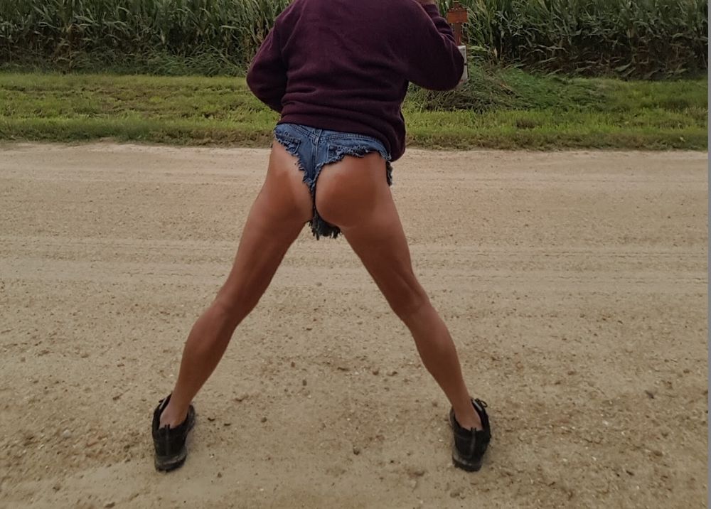 Hot Daisy Duke Shorts in Public