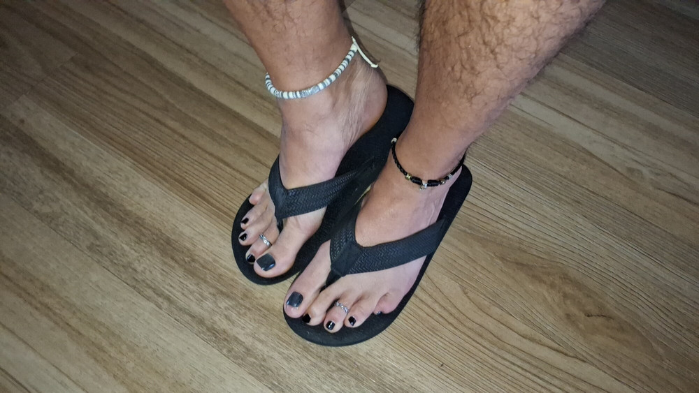 Dick and Black Painted Toes #5