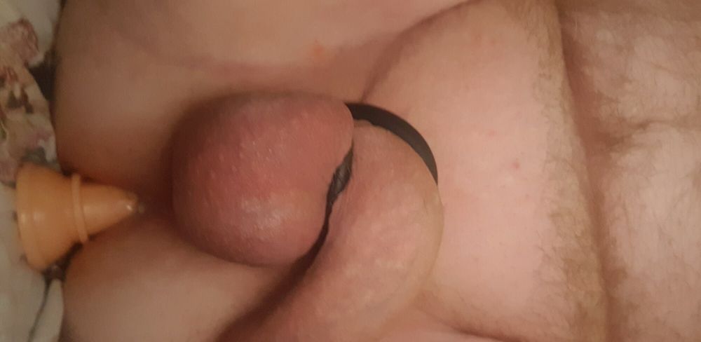 lying in bed playing with my asshole with a dildo #4