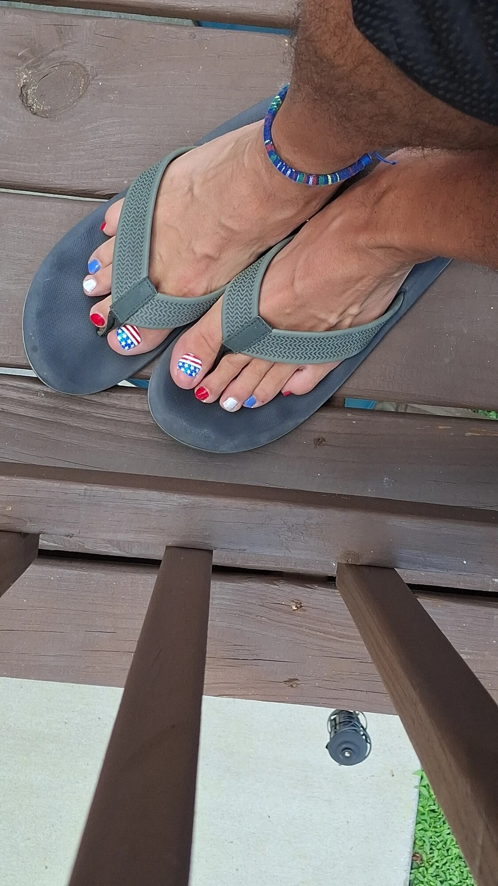 My feet in flip flop sandals #6