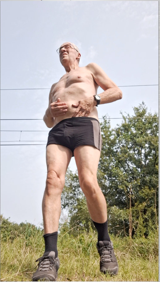 exhibitionist grandpa naked cruising public outdoor cumshot  #27