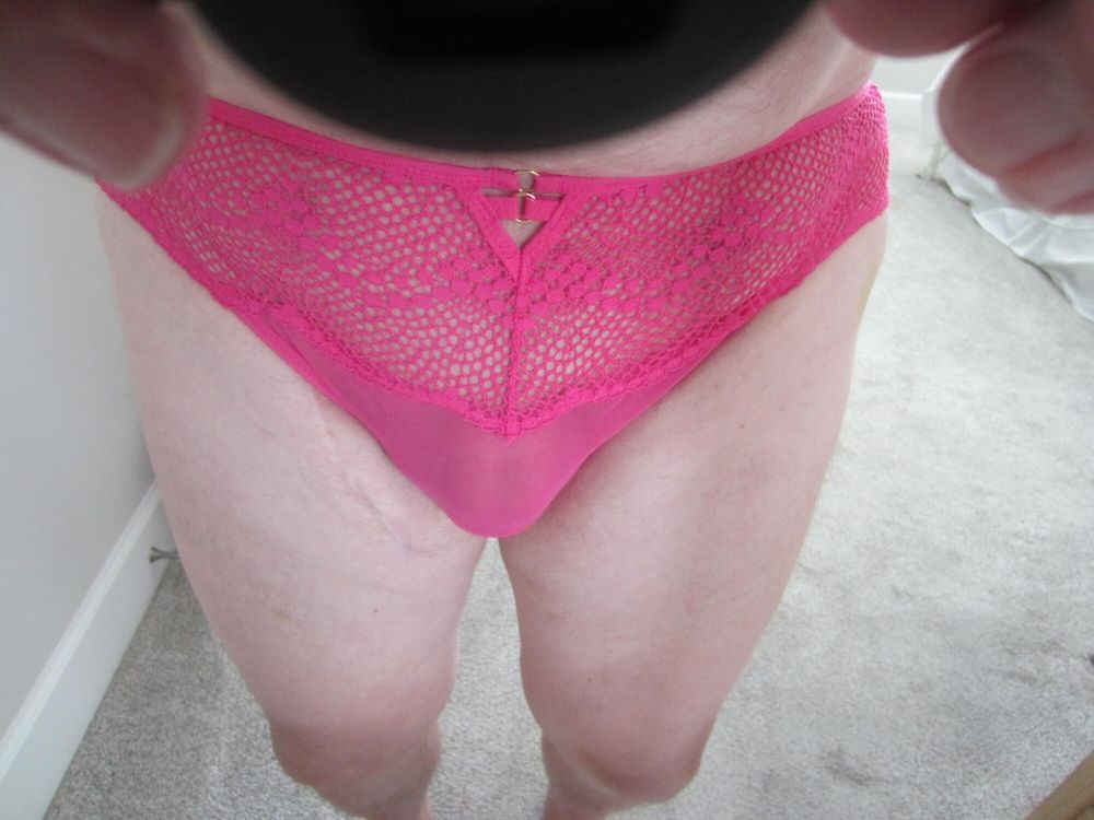 Pictures of me &quot;Stroking again with some pink panties&quot; #3