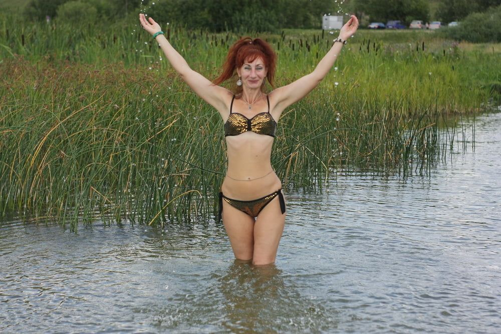 In water of Plescheevo-lake