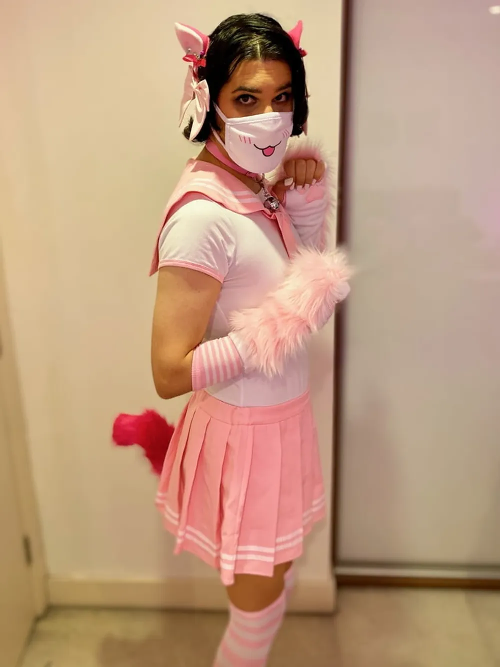 Pink Seifuku Catgirl #3