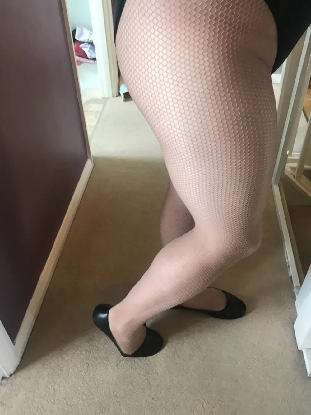 Tan fishnets tights #11