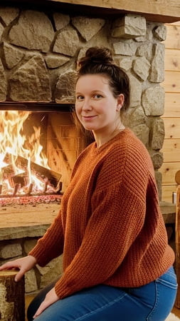 61 yaşındaki Arap sahibem için turuncu kazak ve çıplak poz verdim