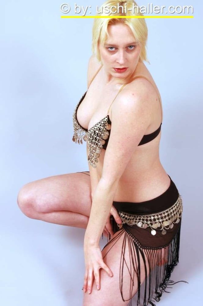 Photo shoot with blonde cum slut Dany Sun as a belly dancer #20