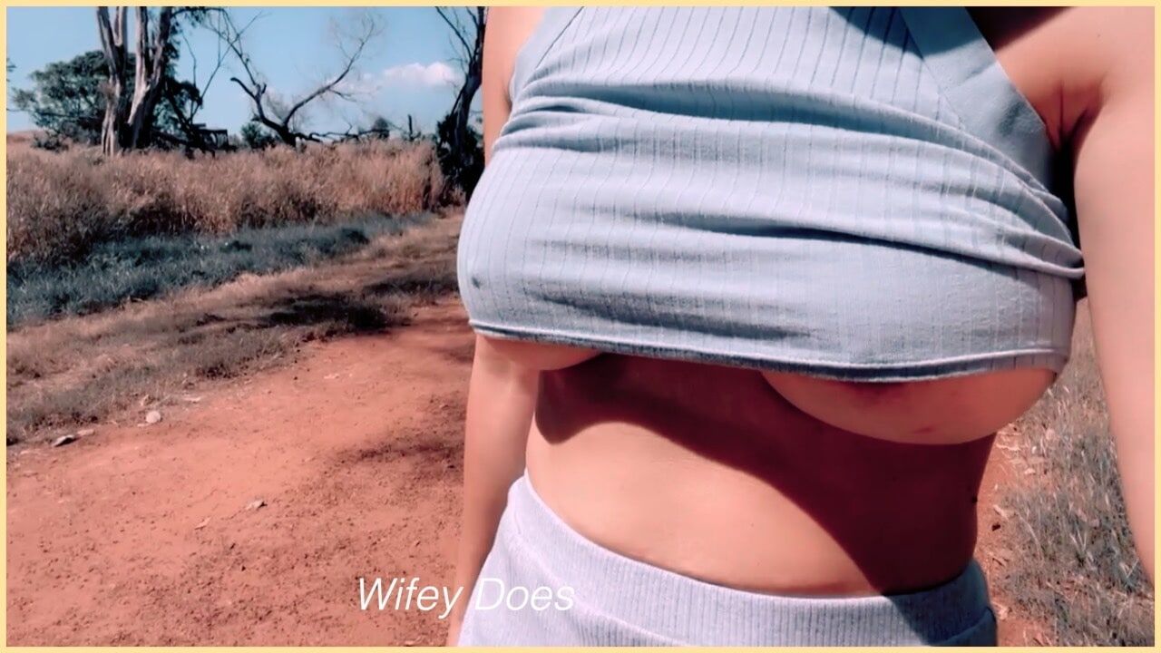 Wifey walks around with her underboob showing #2