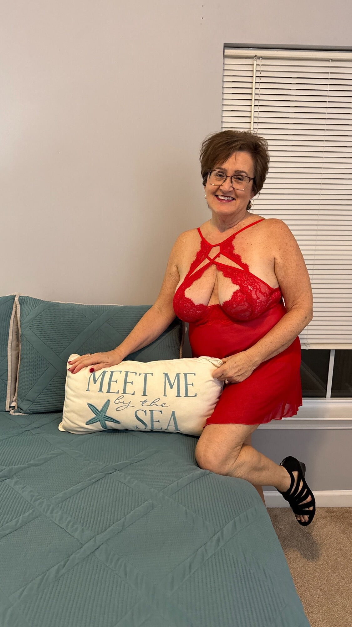 70yo GILF in Red Lingerie #2