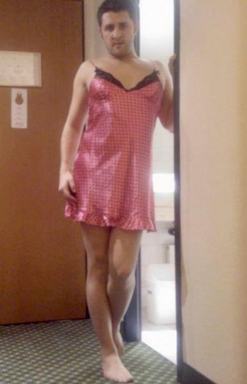 Pink Nightie and Pantyhose  #26