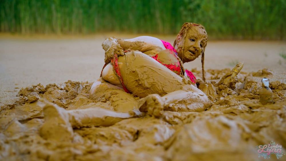 Orgasm in lake of mud #6