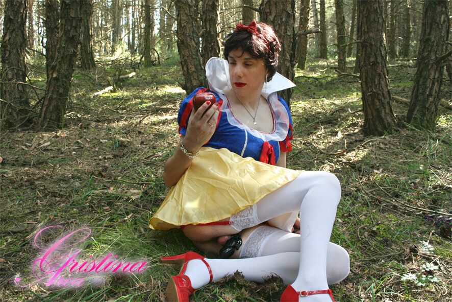 The sissy bitch Snow White, exposed in the enchantred forest #9