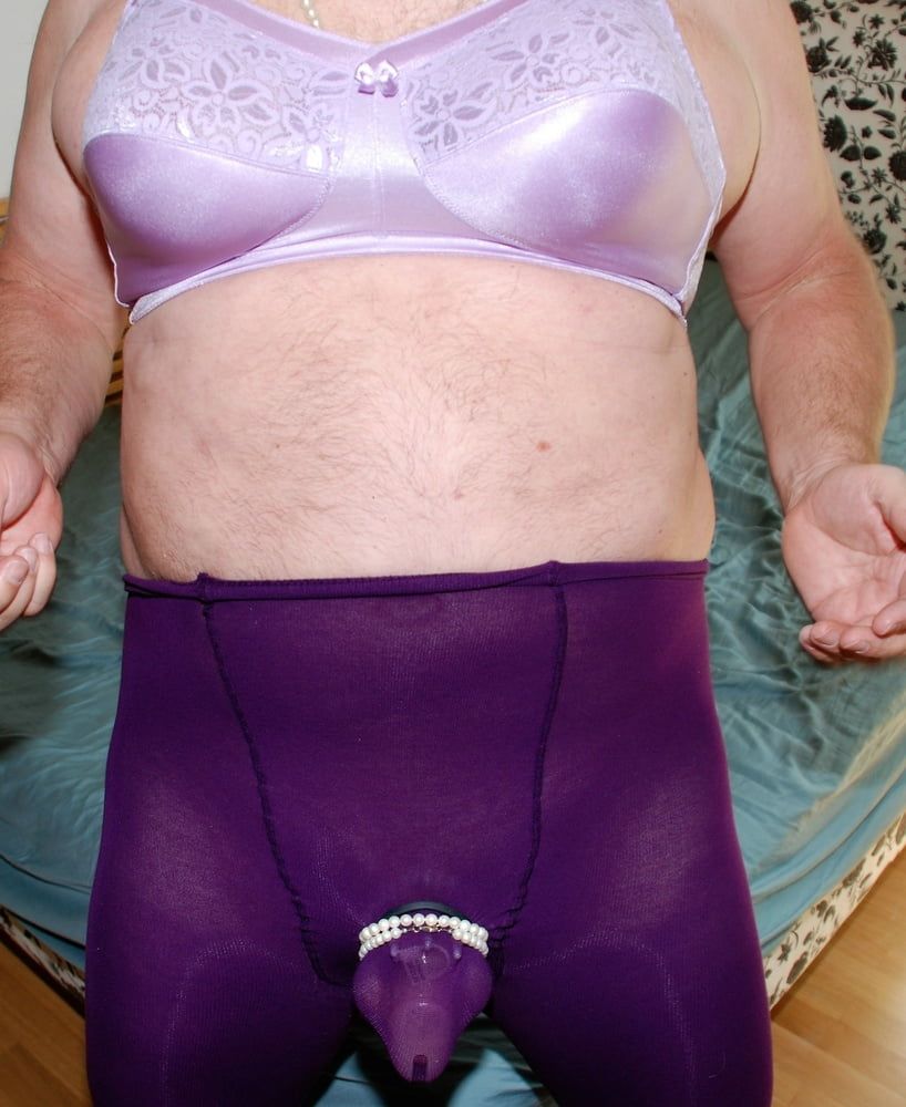 happy purple pantyhose #11