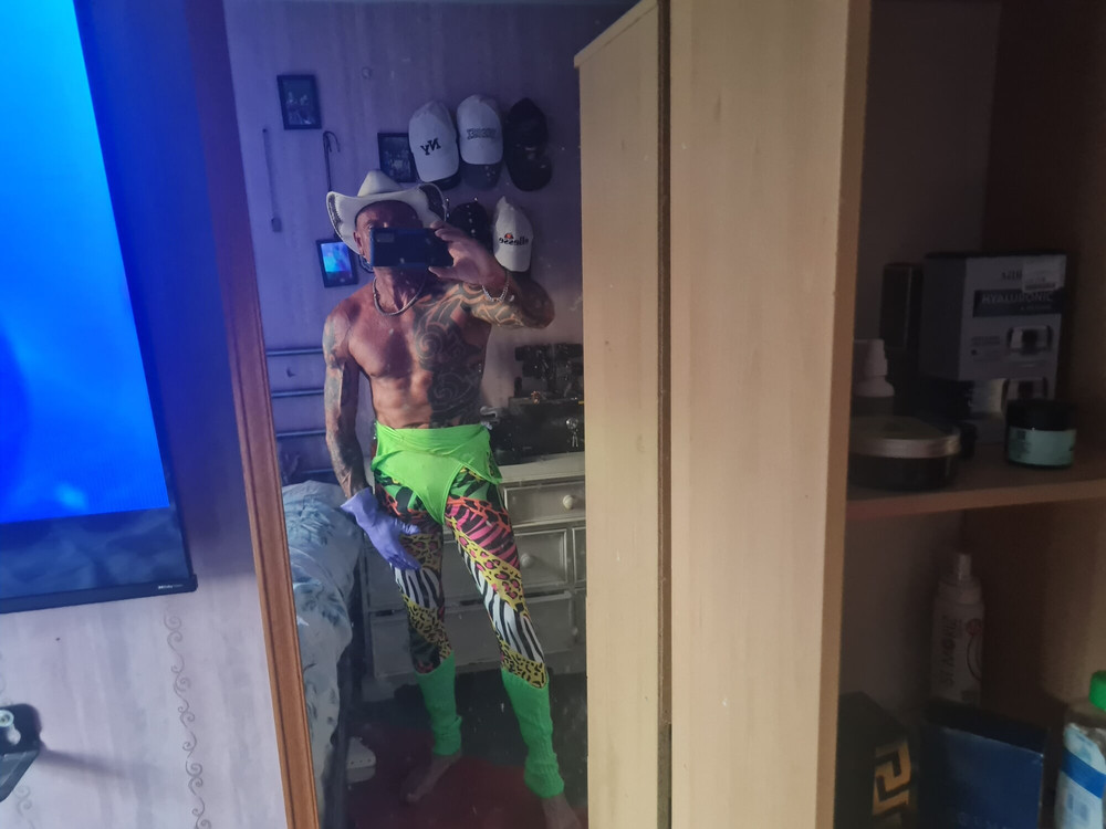 As asked why not 80s fitness cowboy hat  #8