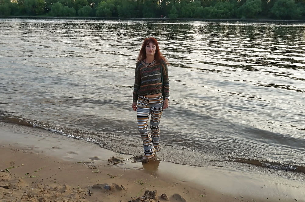 In AKIRA pants near Moscow-river in evening #4