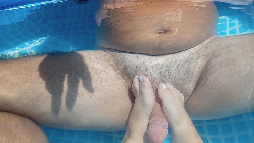 Pool footjob #11