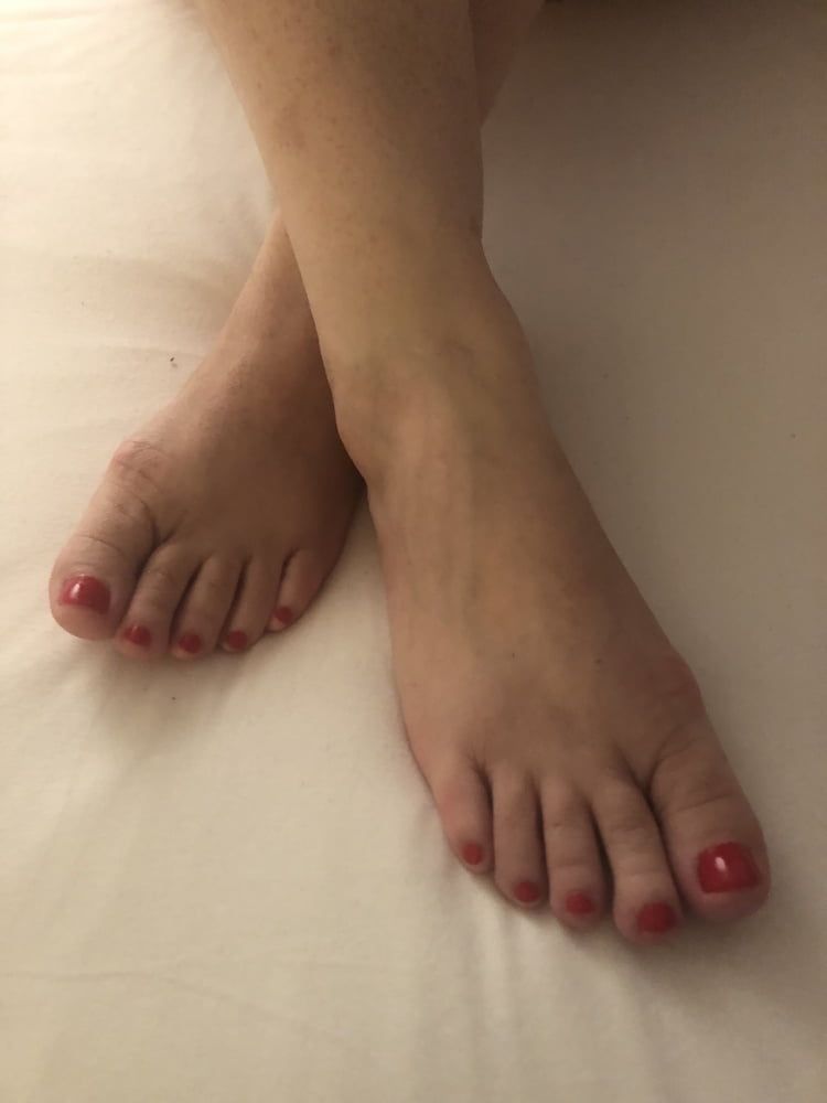 My wife Cim legs in red #5