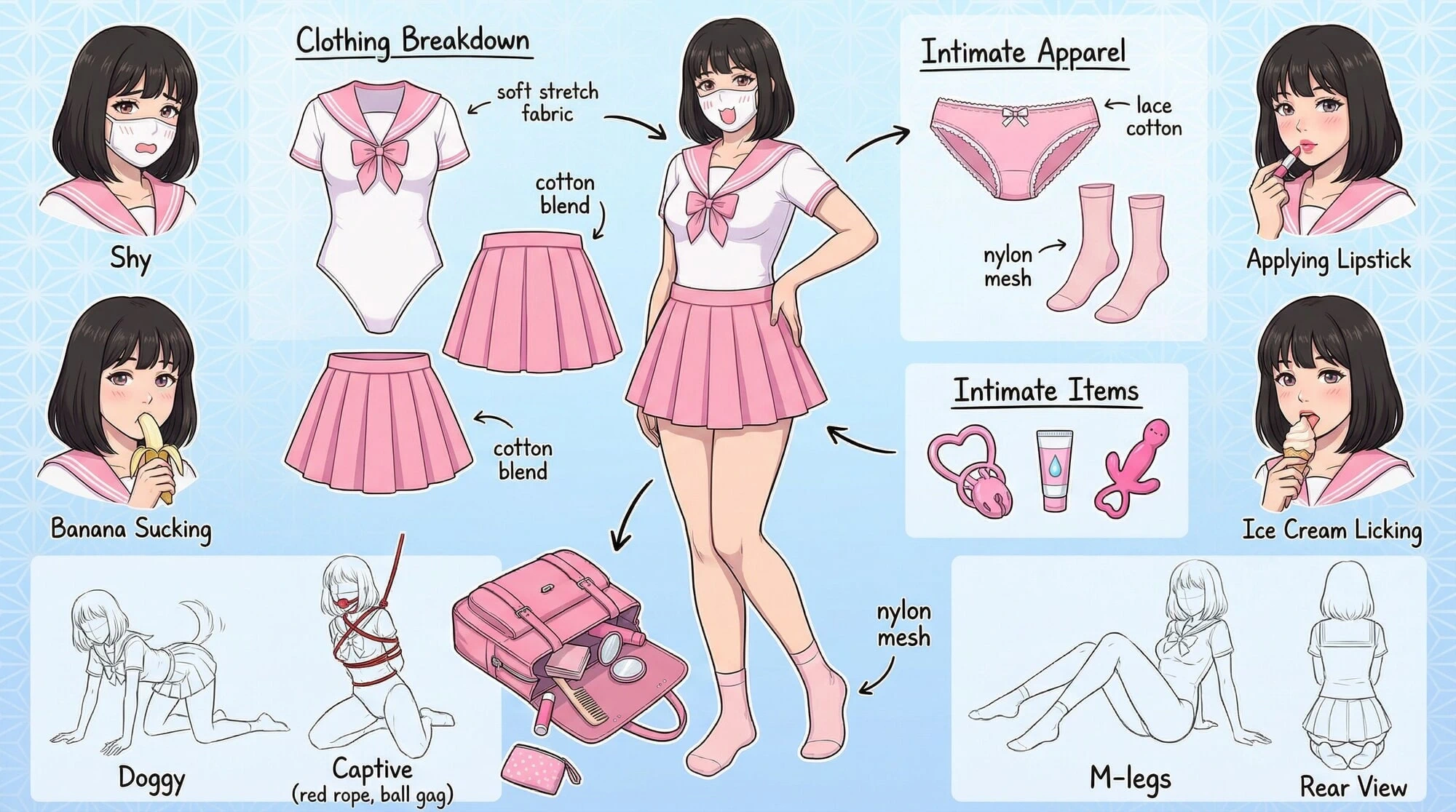 Cute pink sailor onesie