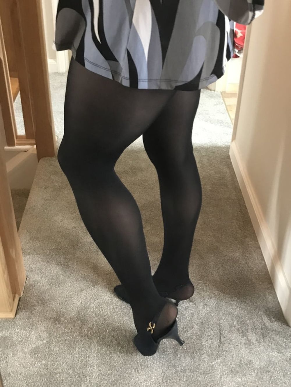 Blue opaque tights #48