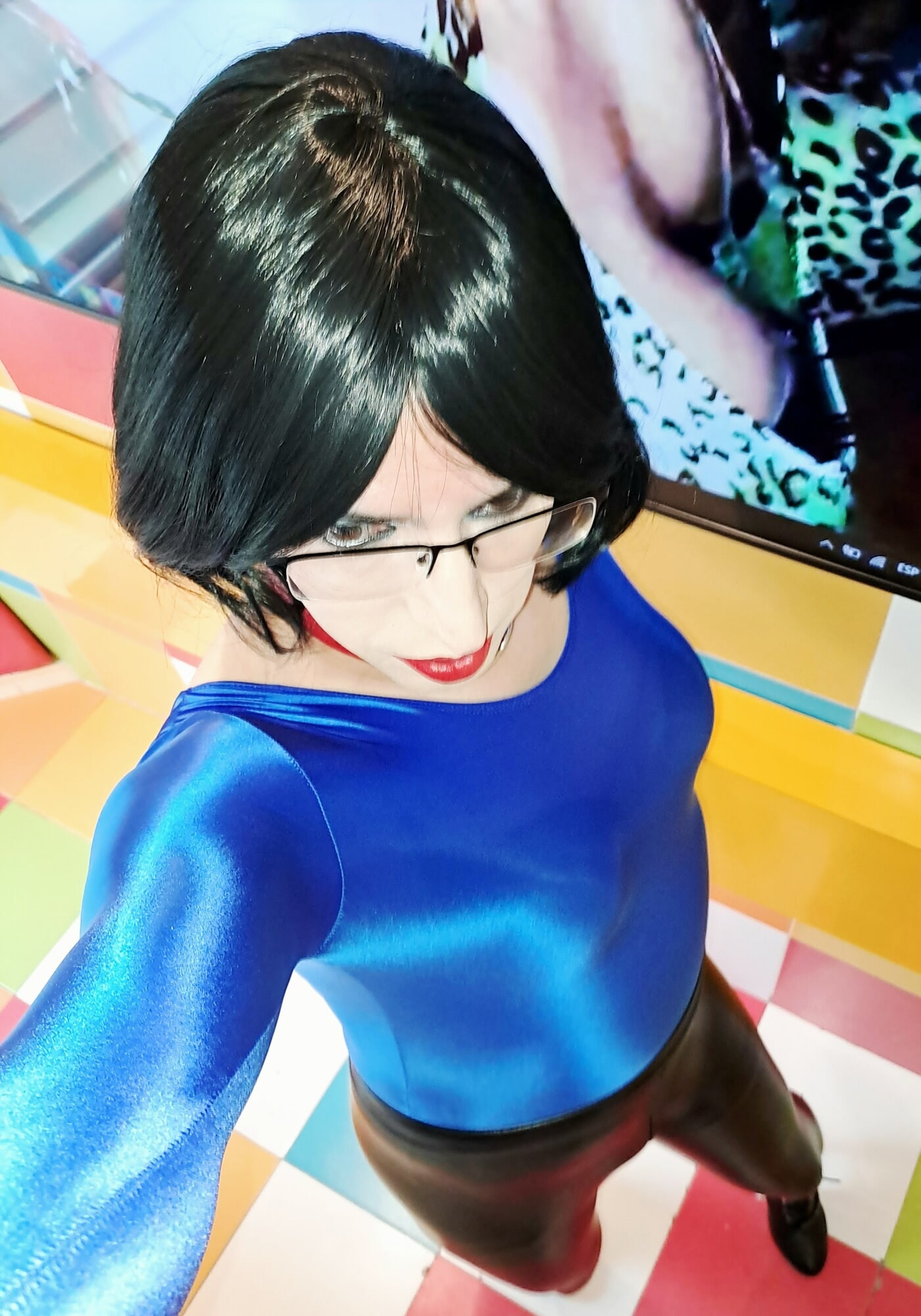 Blue body and black leggins #32