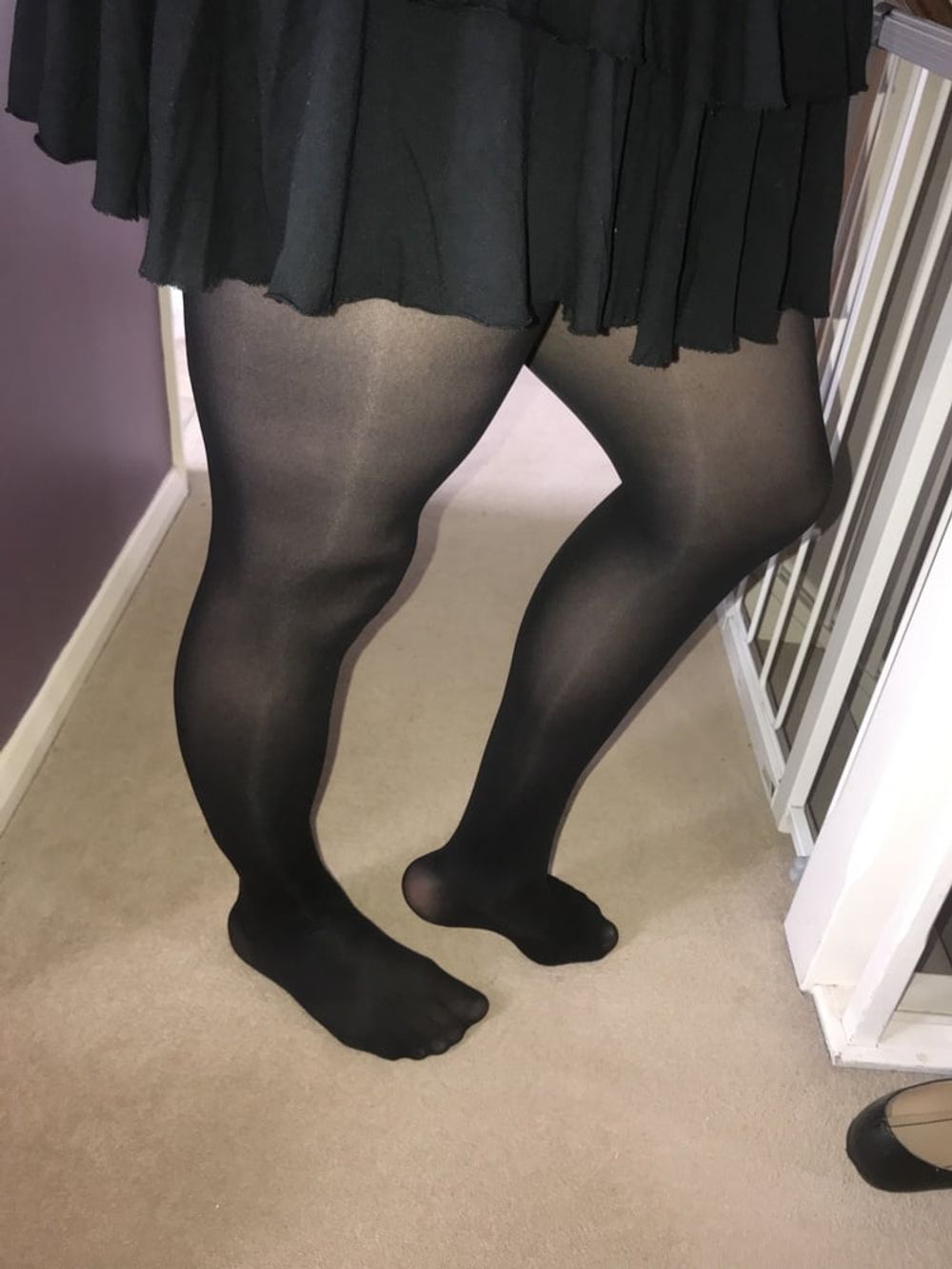 My arse in sexy black pantyhose #10