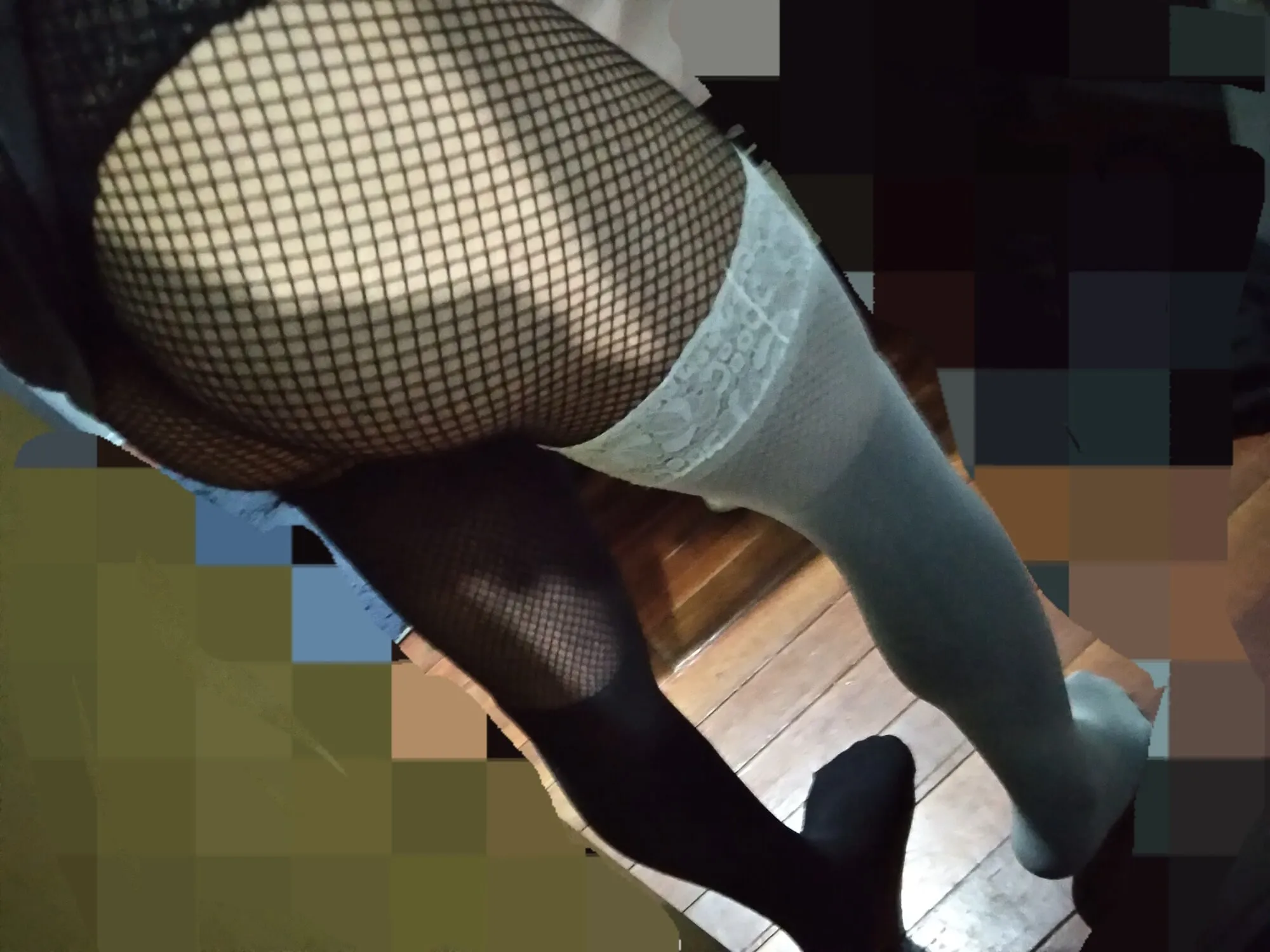 Wearing socks and showing you my ass