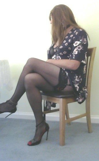 Tea Dress and Stockings #9