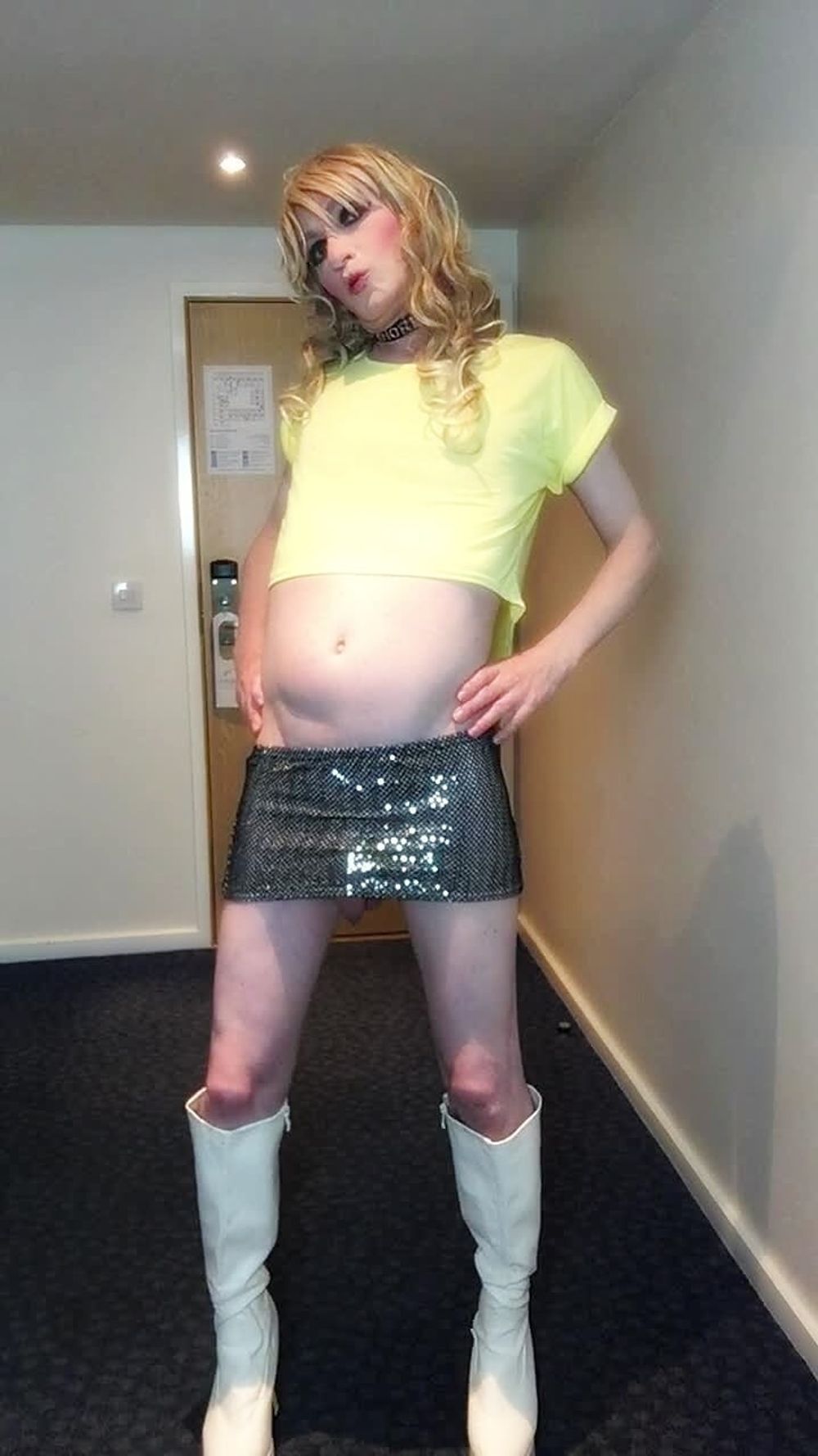 Sissy Poses In Sparkly Skirt #13