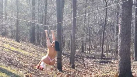 sunny bunny incredible ass zipline         