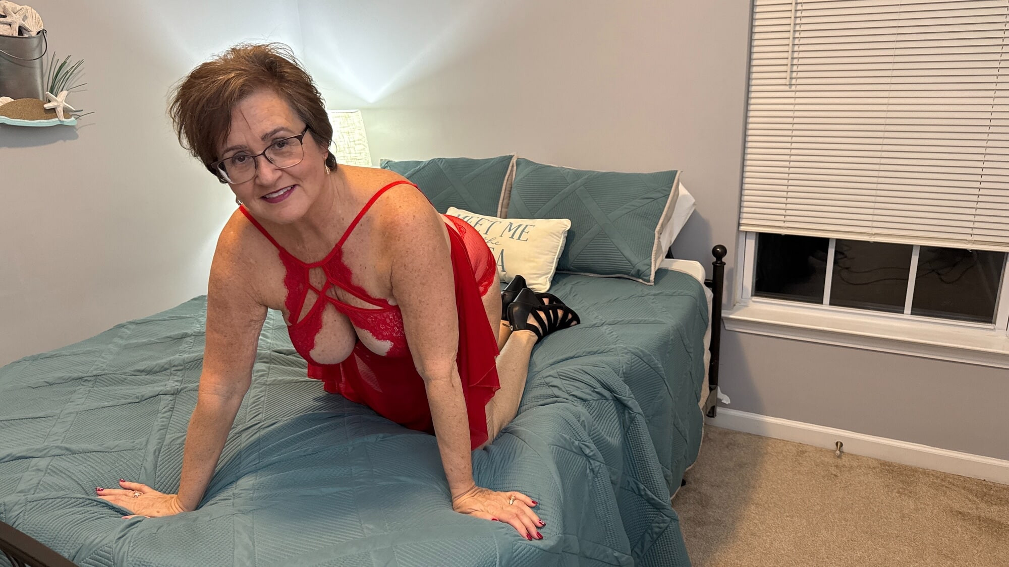70yo GILF in Red Lingerie #6