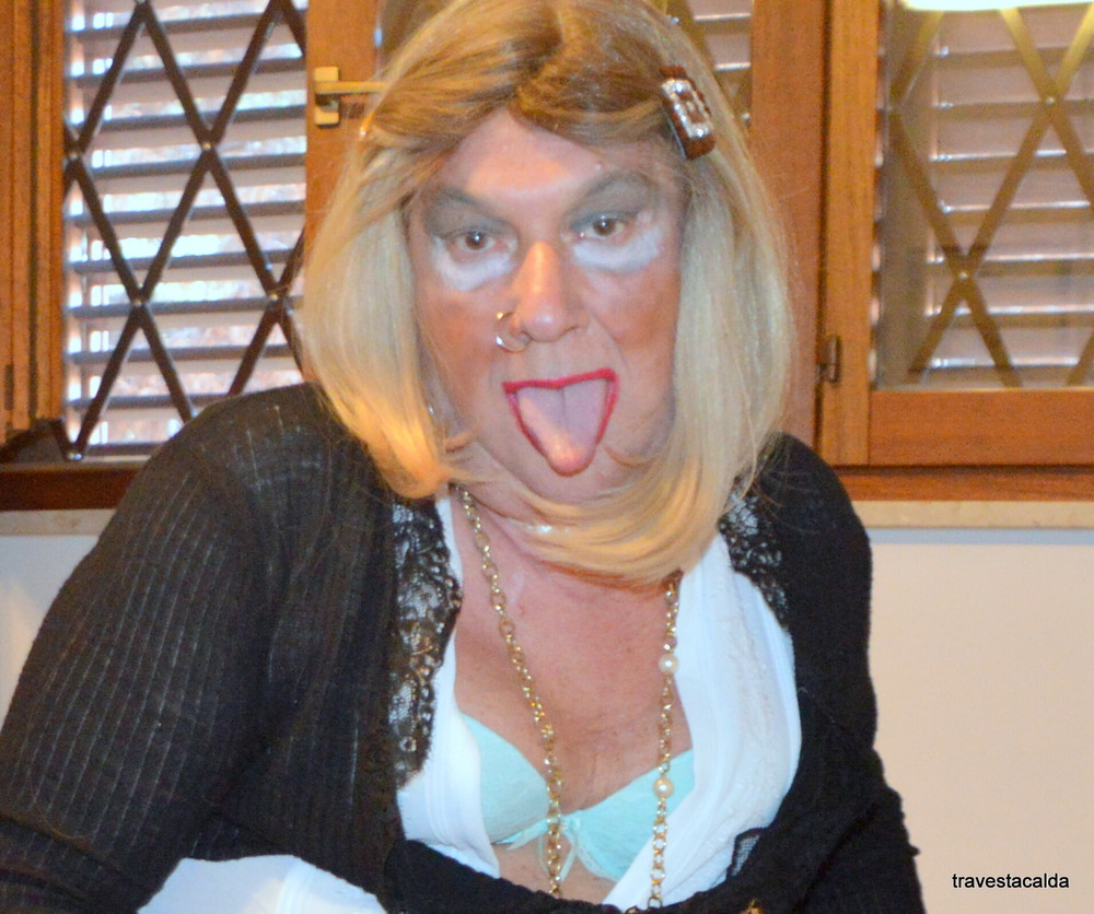 sissy whore with different colored stockings #34