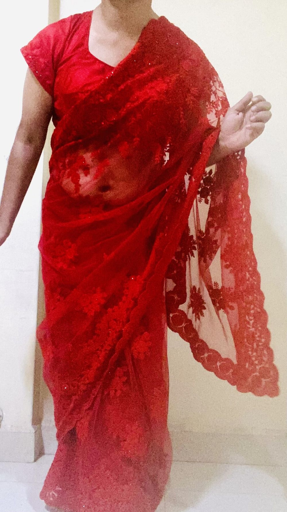 Red saree #7