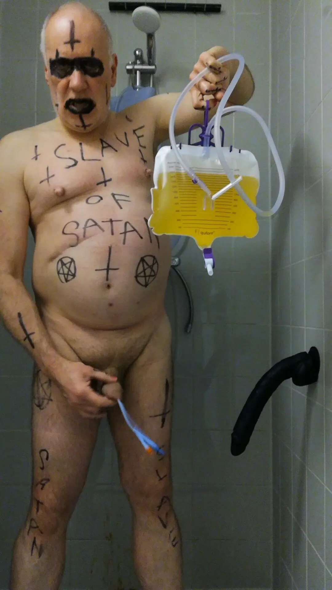 Satan slave takes a delicious urine enema #3