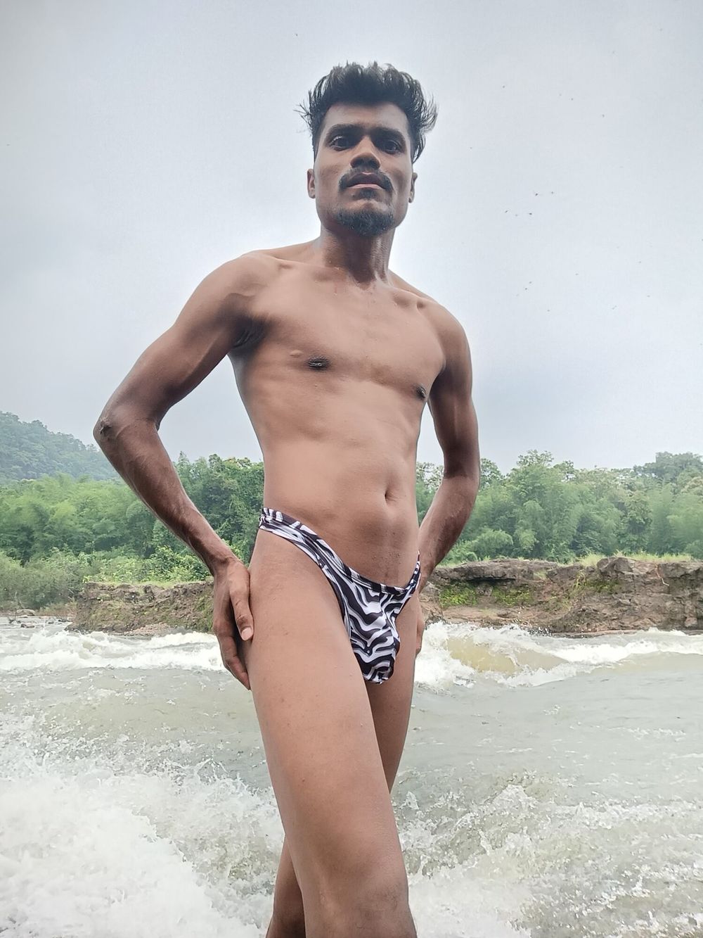 river fun day in my new Zebra man brief  #15