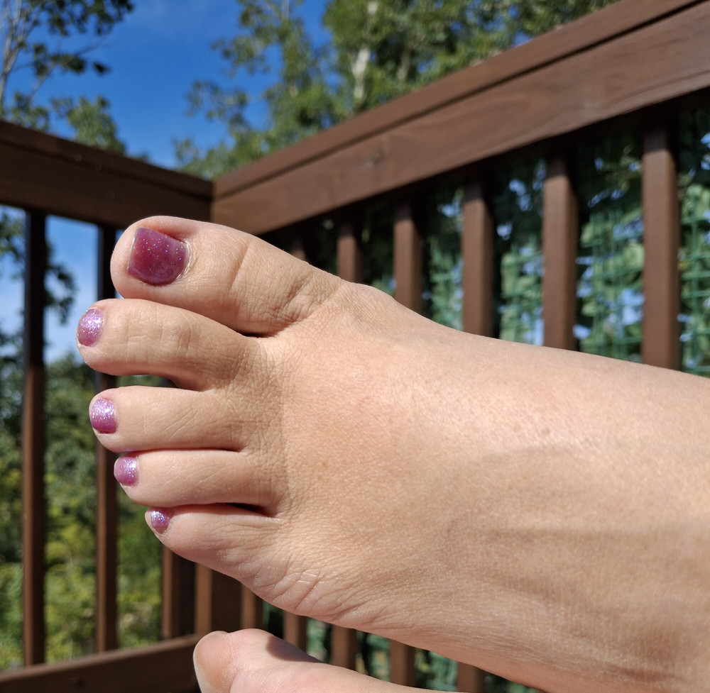 My girlfriends cute painted toes  #8
