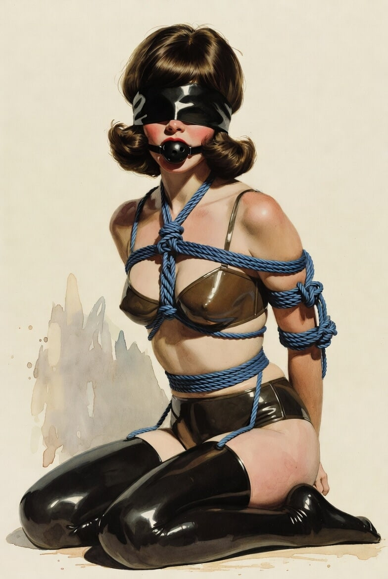 Pixwhores Experimental Enhanced: Rhapsody in Blue Shibari  #18