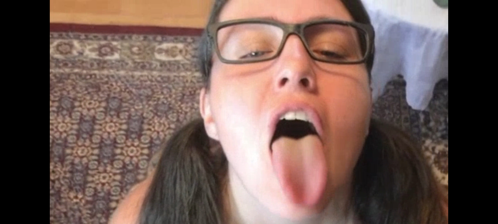 Gagging on HUGE CUM SHOT down my throat 