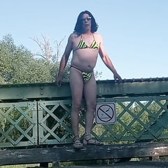 Lexiee in bikini down by the river